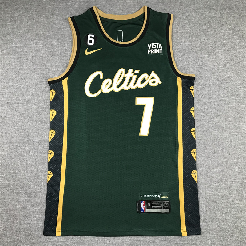 Men Boston Celtics #7 Jaylen Brown Green Nike 2025 NBA Jersey